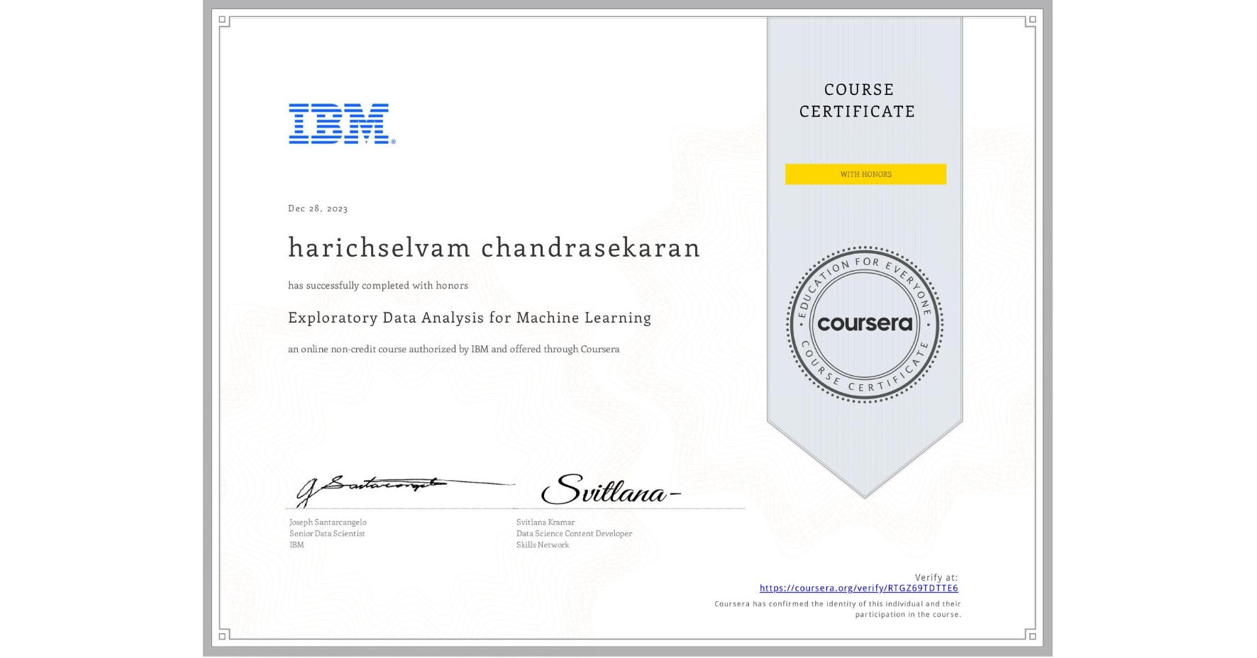 Data Analysis Certificate 2