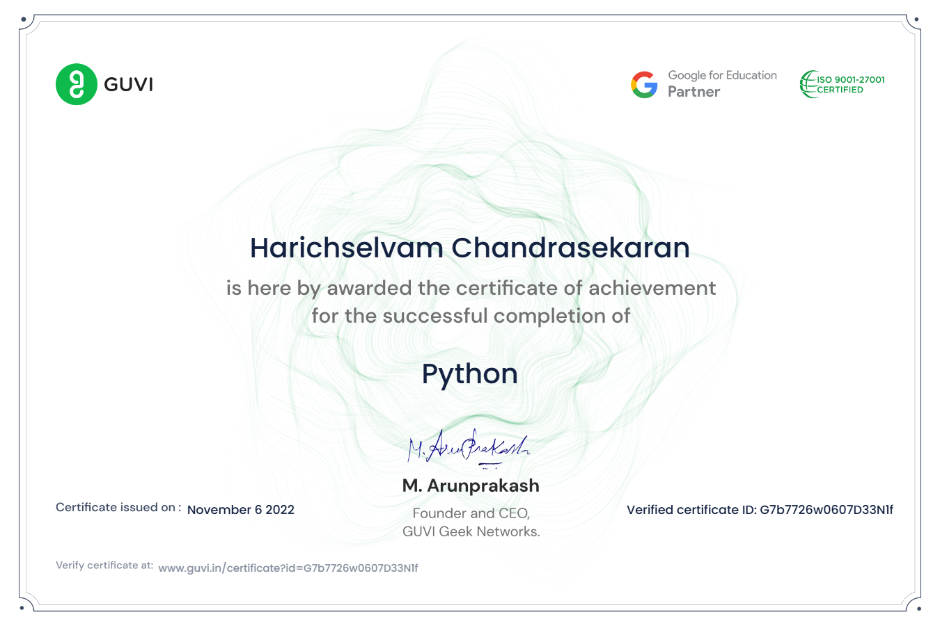 python Certificate